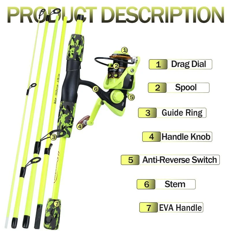 Sougayilang Portable 5 Section - đánh giá và giá Spincast Reel